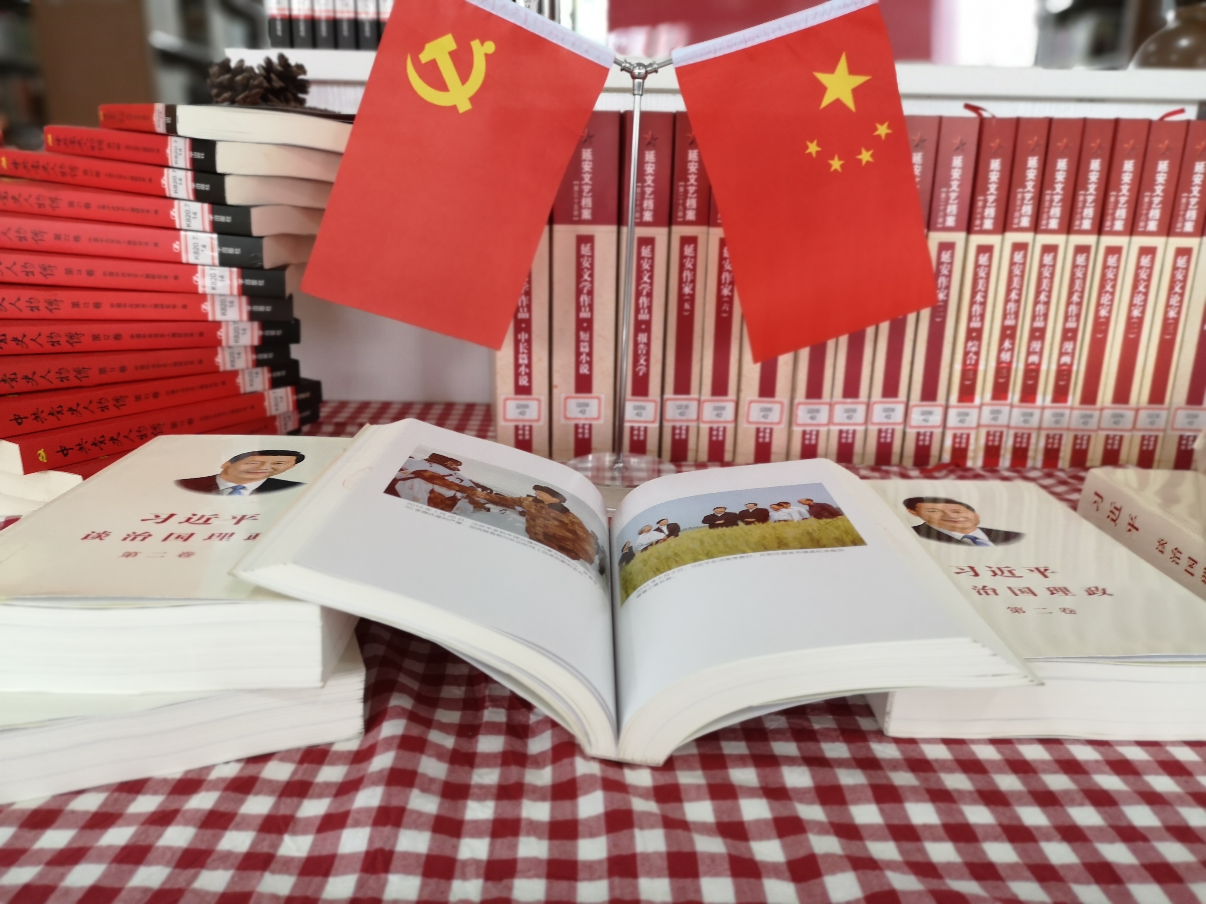 庆祝建党98周年 图书馆举办红色资源主题书展